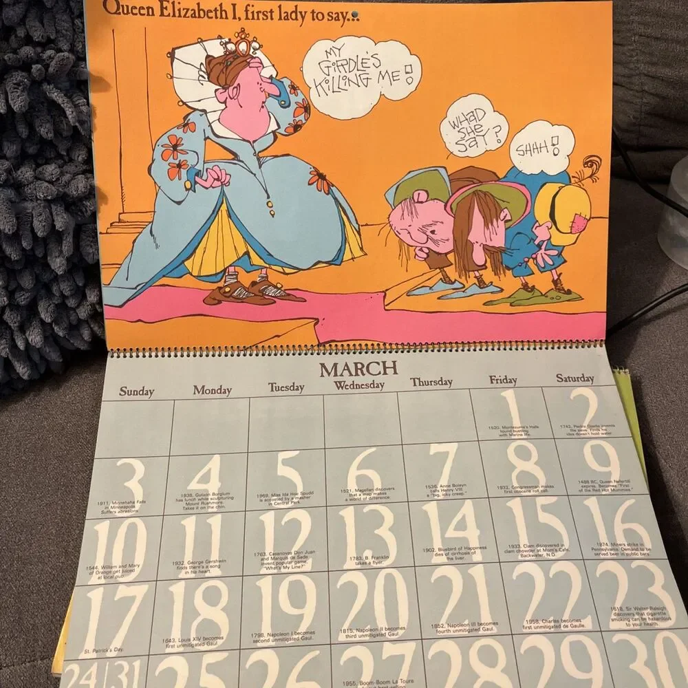 Vintage Hallmark Calendar 1974 First Ladies Historical OKT/Colson Louis Marak